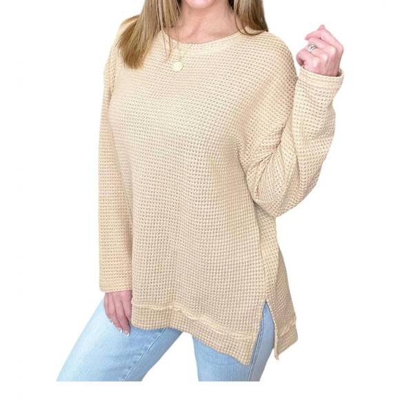 NEW ONE ELEVEN NORTH soft and sweet pullover sweater in beige - Picture 1 of 3